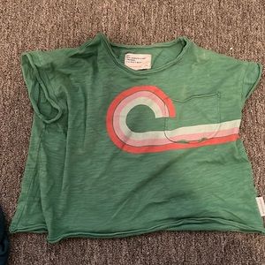 Boys Piupiuchick Green rainbow tee 4yr